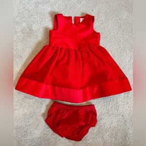 Carter’s Christmas red dress for baby girl, size 18 mo